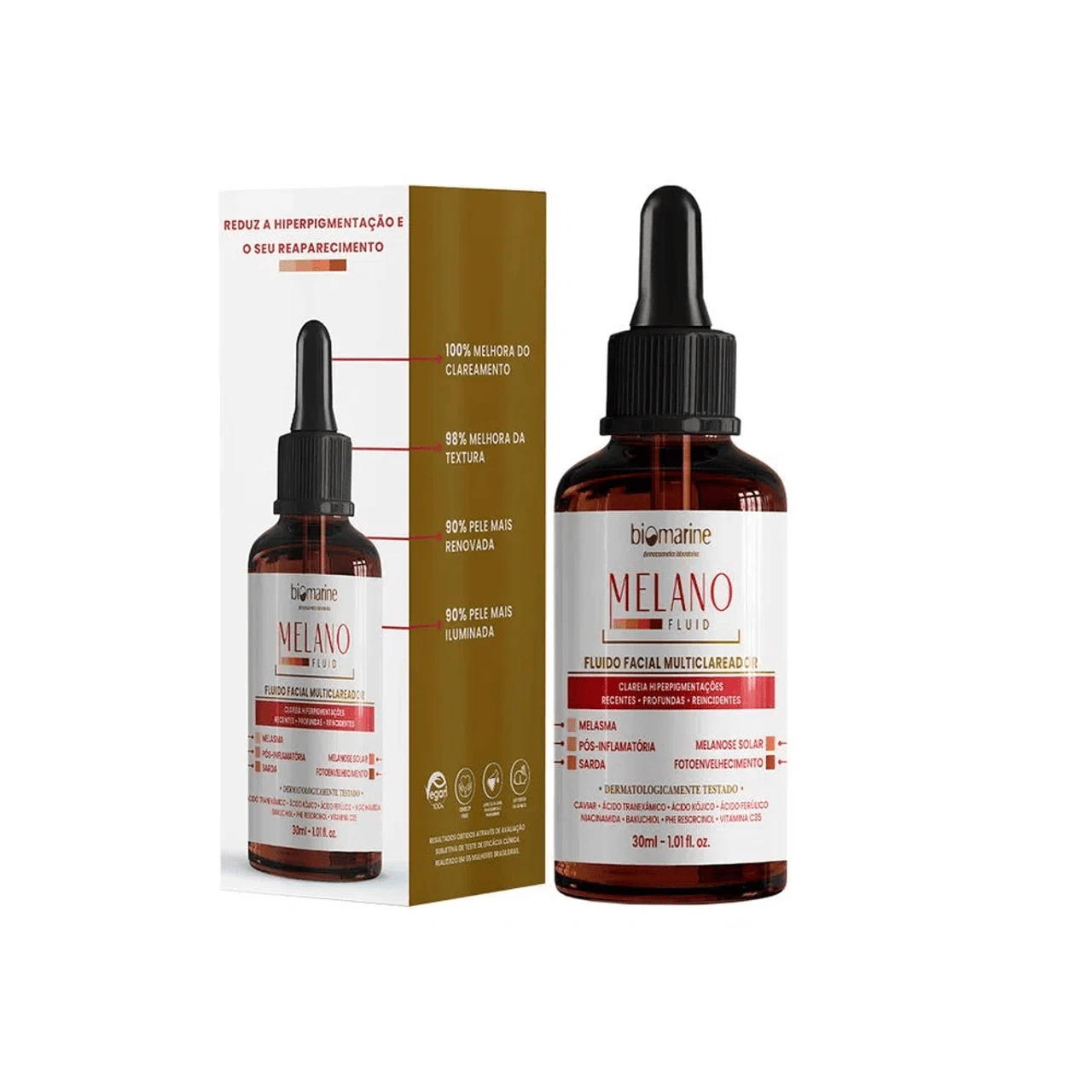 Biomarine Melano Fluid Multiclare Action Post Inflammatory And Anti-Aging 30ml / 1.01 Fl. Oz - Image 2