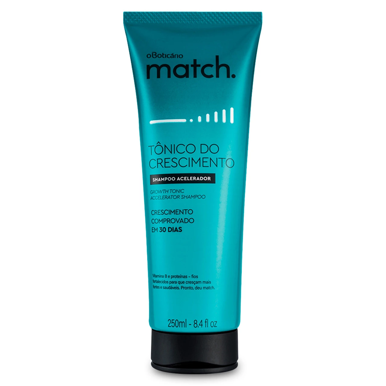 O Boticário Match Shampoo Growth Accelerator Tonic Tônico Crescimento 250ml/8.4 Fl.oz