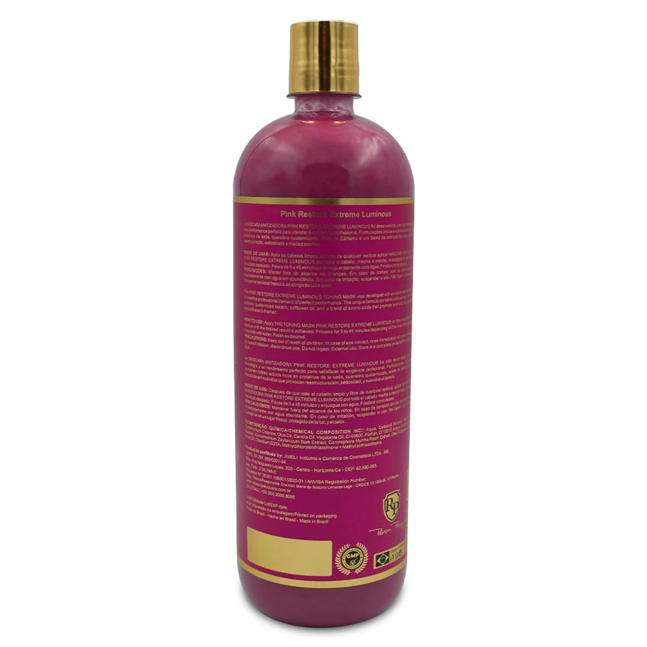 Robson Peluquero Pink Tinting Mask Restore Extreme 1L/33.81 Fl.oz - Image 2