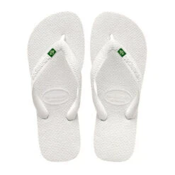 Havaianas White Flip Flop With The Brazilian Flag – Size 9/10