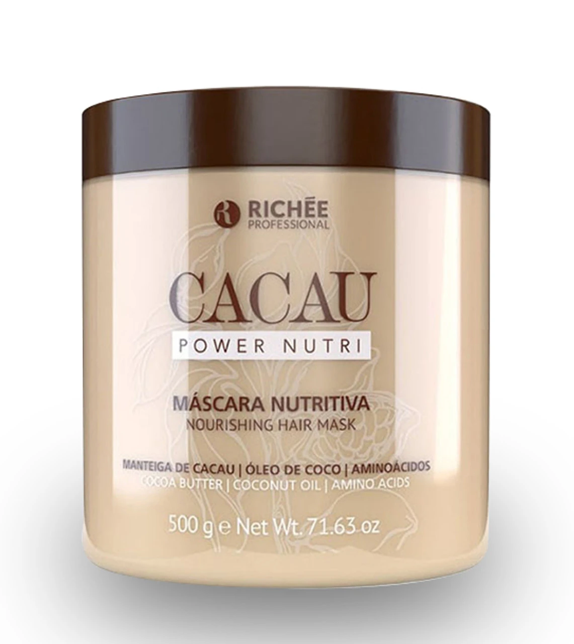 Richée Cacau Power Nutri Nourishing Hair Mask With Coconut Oil 500g/17.63 Oz