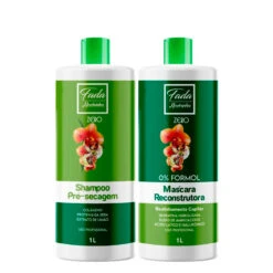 Kit Fada Madrinha Smoothing System Zero Formaldehyde Paiolla Hair Realignment 2x1L/2x33.8 Fl. Oz
