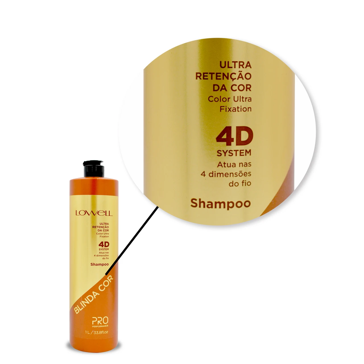 Lowell Blinda Color Shampoo Pro Performance Color Hair 4D System 1L/33.8 Fl.oz - Image 4