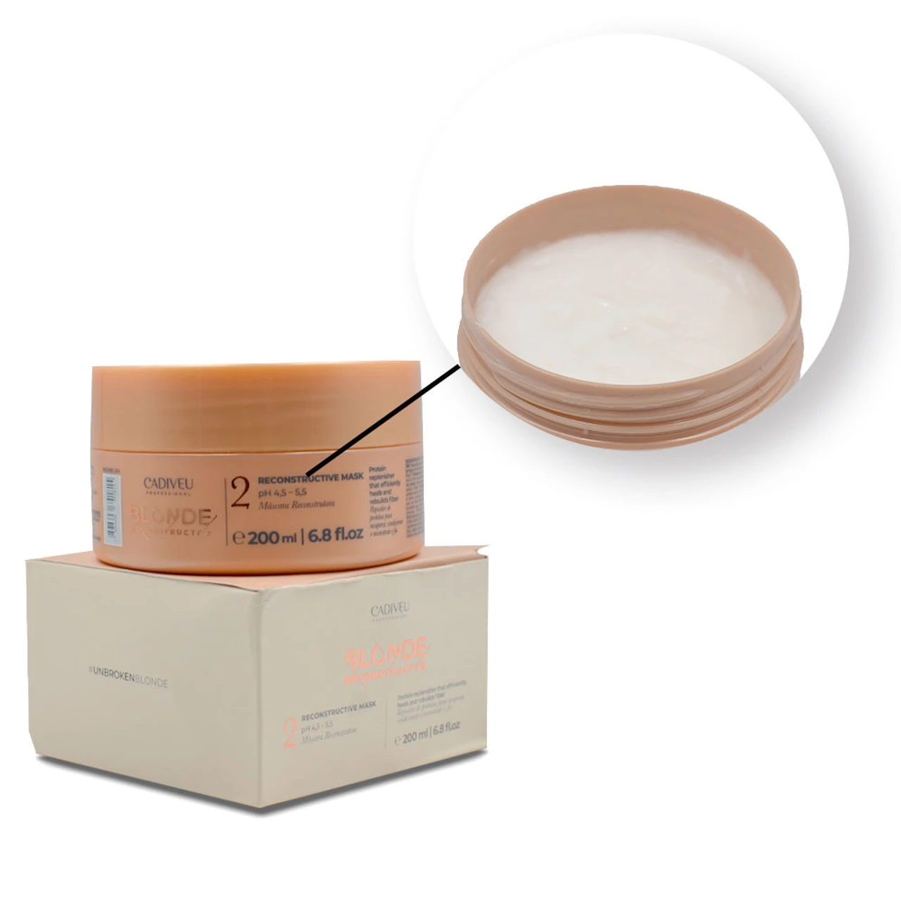 Cadiveu Blonde Reconstructor Mask 200ml / 6.8 Fl.oz - Image 3