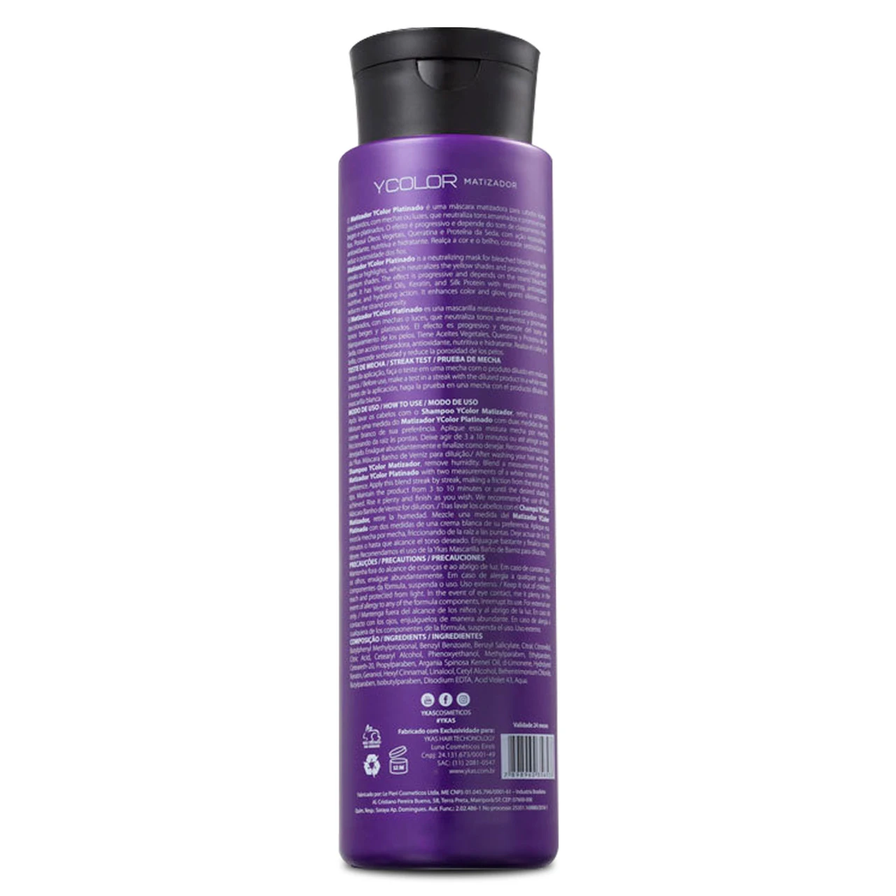 Ykas Ycolor Tint Effect Platinum Illuminating Blond Mask 500ml/16.9 Fl.oz - Image 2