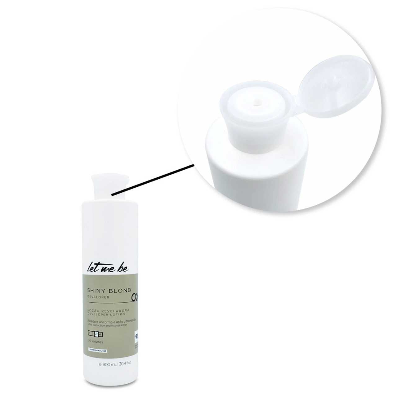 Let Me Be Loção Reveladora Shiny Blond Developer 30 Volumes 900ml/30.4fl.oz - Image 3