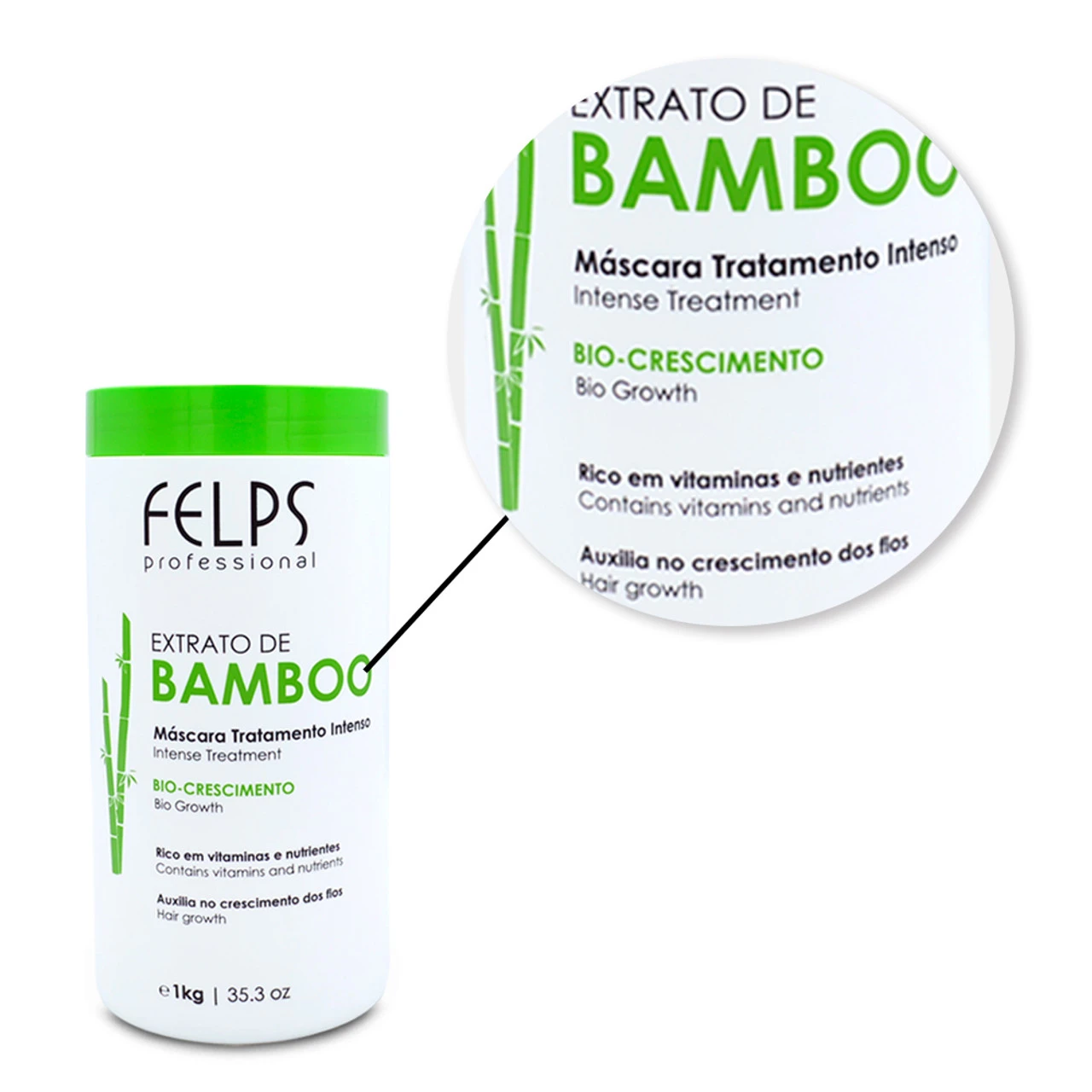 Felps Mask Bamboo Extract Intense Treatment Hair Growth Boncy And Shine Hair Care 1Kg/35.3 Oz - Image 5