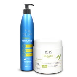 Kit I Belli Capelli Straighthair Torrano + Felps Okra Mask 2x500ml/16.9 Fl.oz