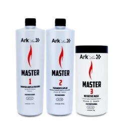 Kit Ark Line Smoothing System Master Shmapoo + Hair Treatment 2x1L/2x35.2 Fl.oz And Nutritive Mask 1kg/35.2 Fl.oz