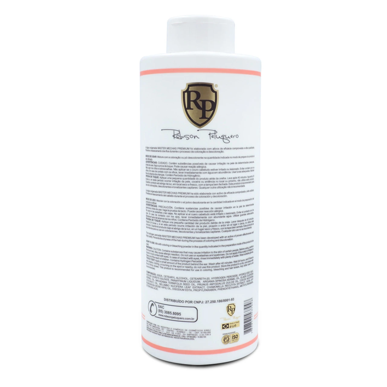 Robson Peluquero Master Mechas Emulsão Reveladora Ox 40 Volumes 900ml/30.4 Fl.oz - Image 2