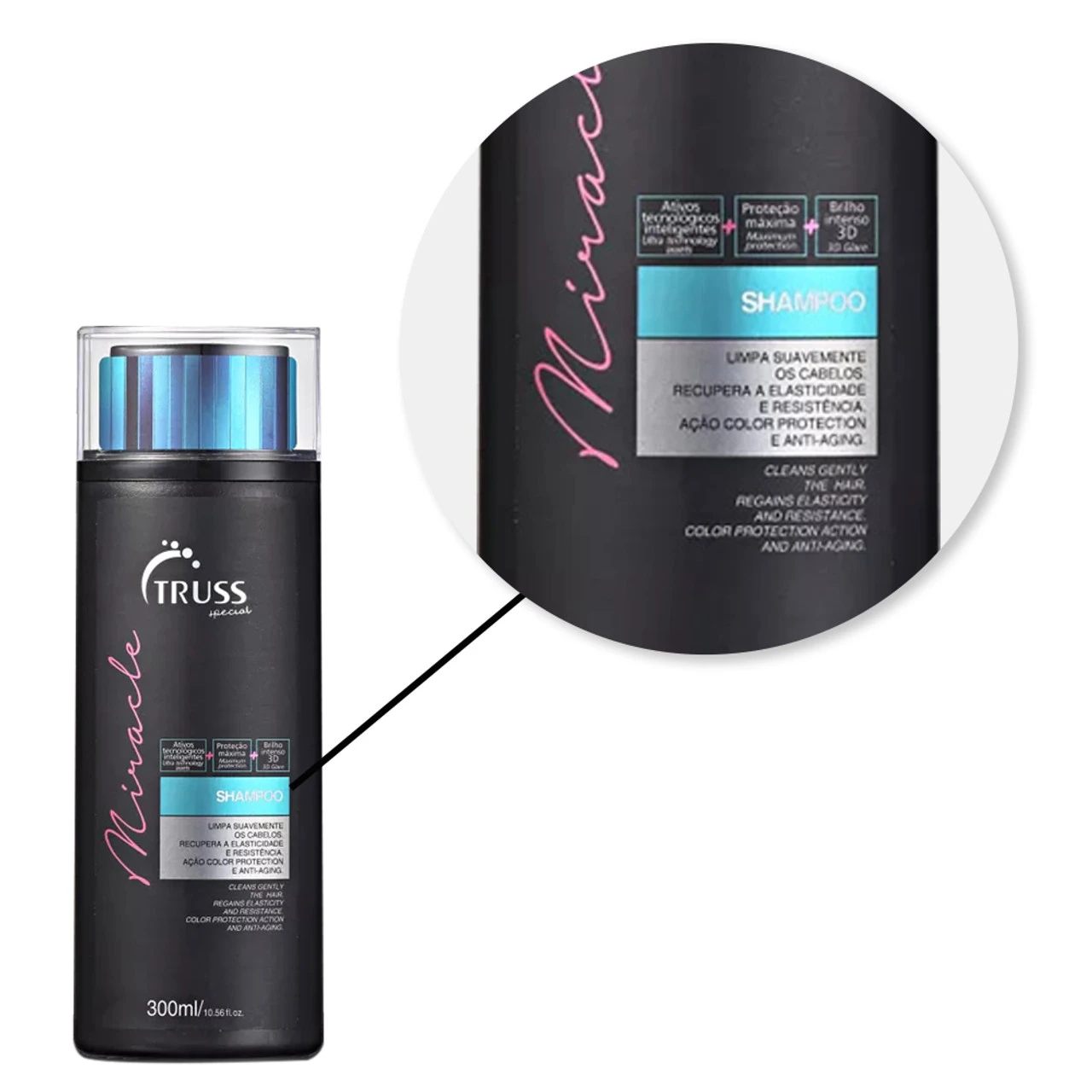 Truss Miracle Shampoo Cleanses 3D Hair 300ml/10.14 Fl.oz. - Image 2