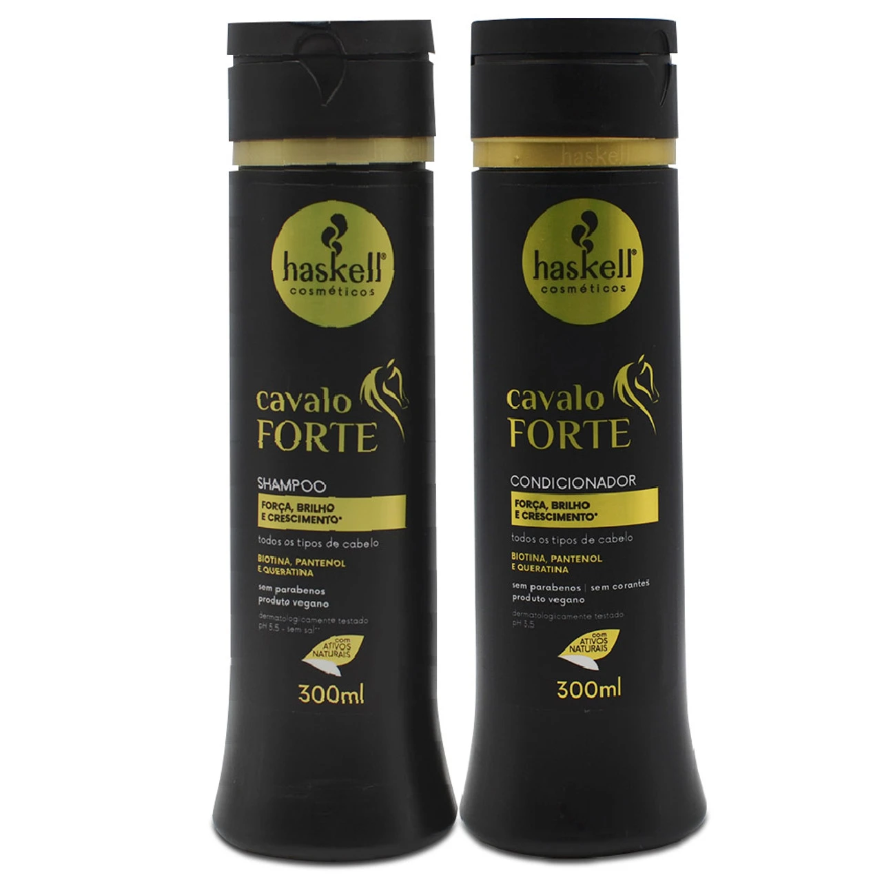 Kit Haskell Cavalo Forte Home Care Shampoo And Conditioner 2x300ml/2x10.14 Fl.oz