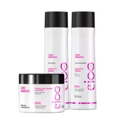 Eico Professional Magic Straight Kit - Shampoo, Conditioner And Mask