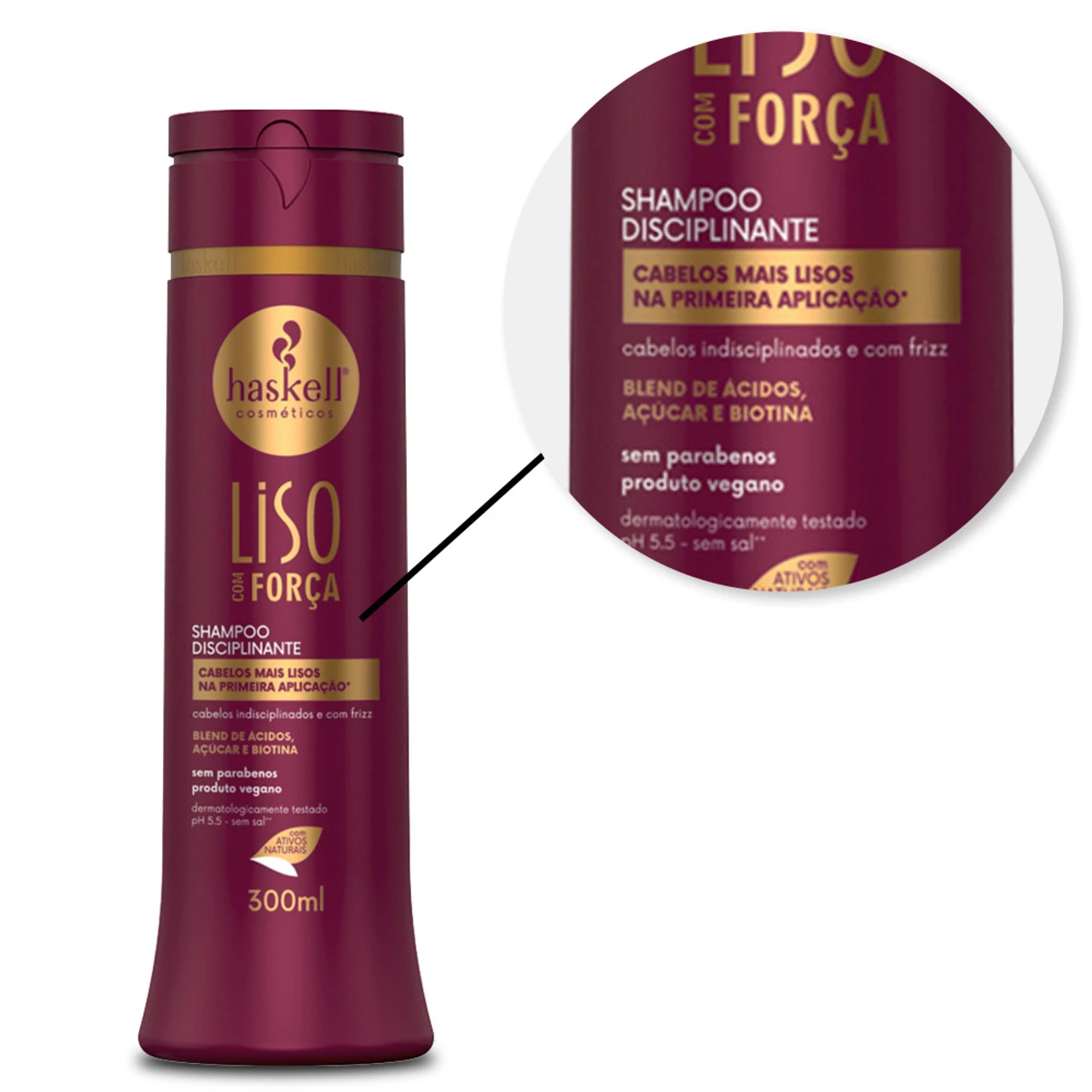 Kit Haskell Shampoo Conditioner Mask Complete Home Care Smooth With Strength - Image 5