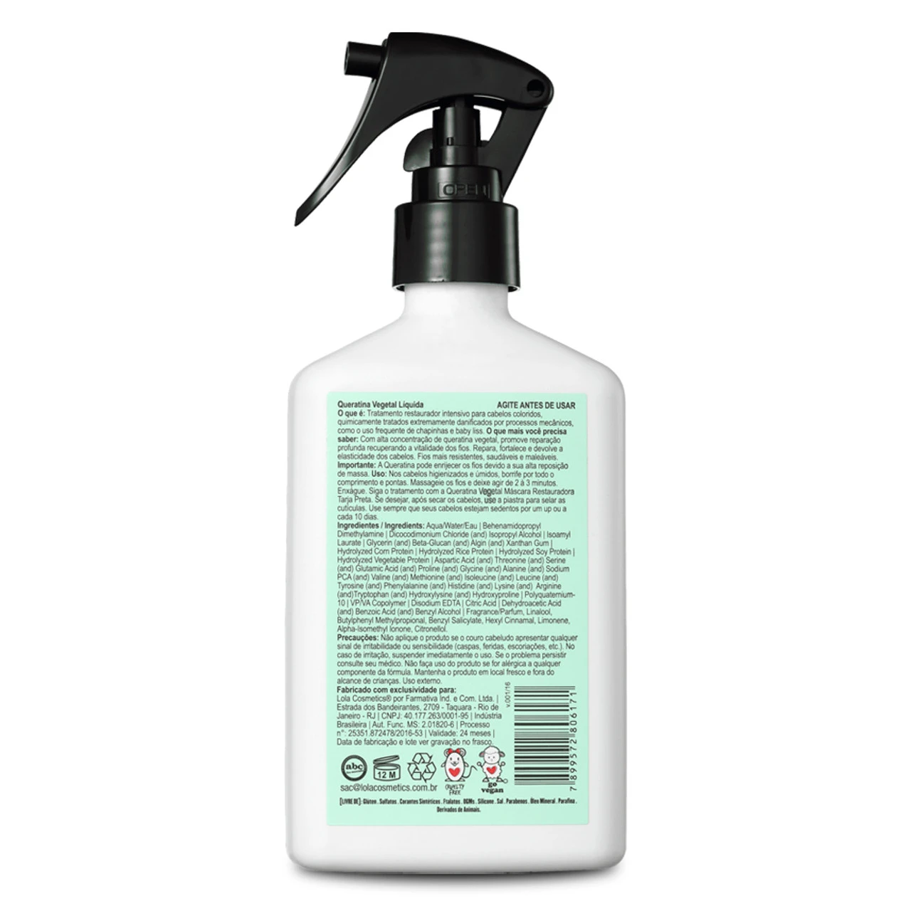 Lola Tarja Preta Preta Vegetal Keratin Bath Liquid Reconstructive Treatment 250ml/8.45 Fl.oz - Image 2