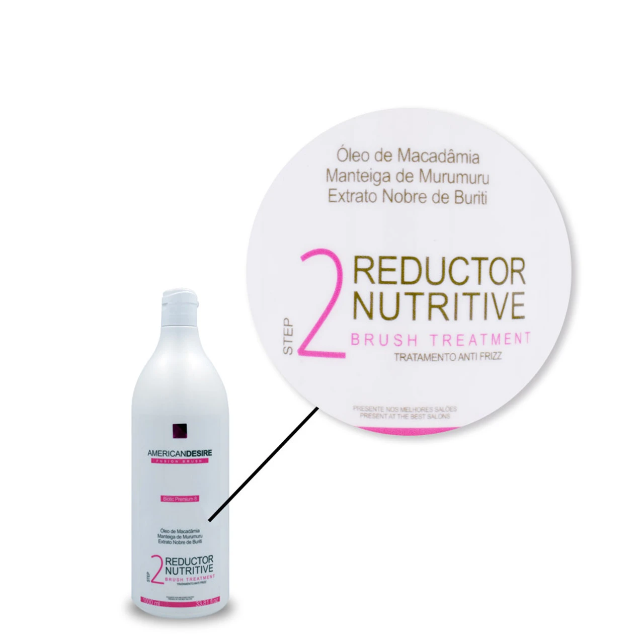 American Desire Fusion Brush Reducer Nutritive Without Formaldehyde Step 2 - 1L/33.81 Fl.oz - Image 4