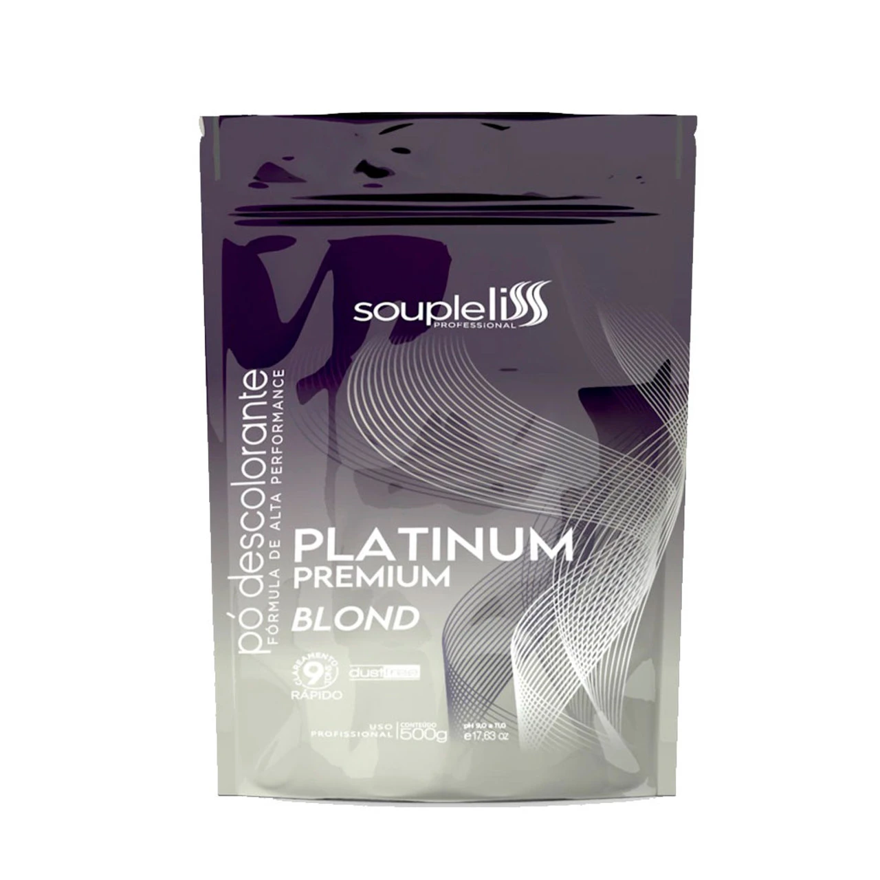 Soupleliss P贸 Descolorante Platinum Plex Bleaching Powder Dust Free Blond 9 Tones 500g/17.6fl.oz