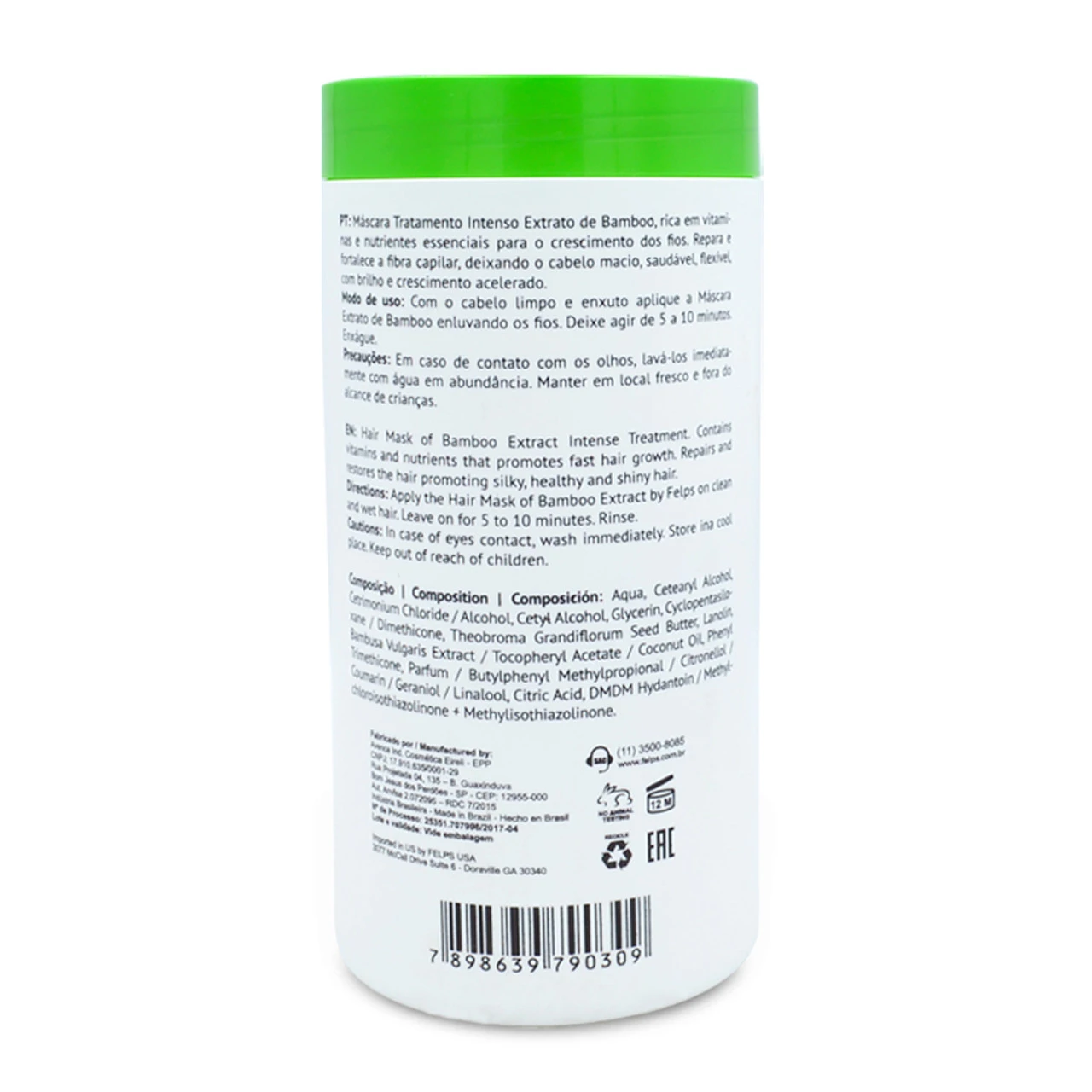 Felps Mask Bamboo Extract Intense Treatment Hair Growth Boncy And Shine Hair Care 1Kg/35.3 Oz - Image 2