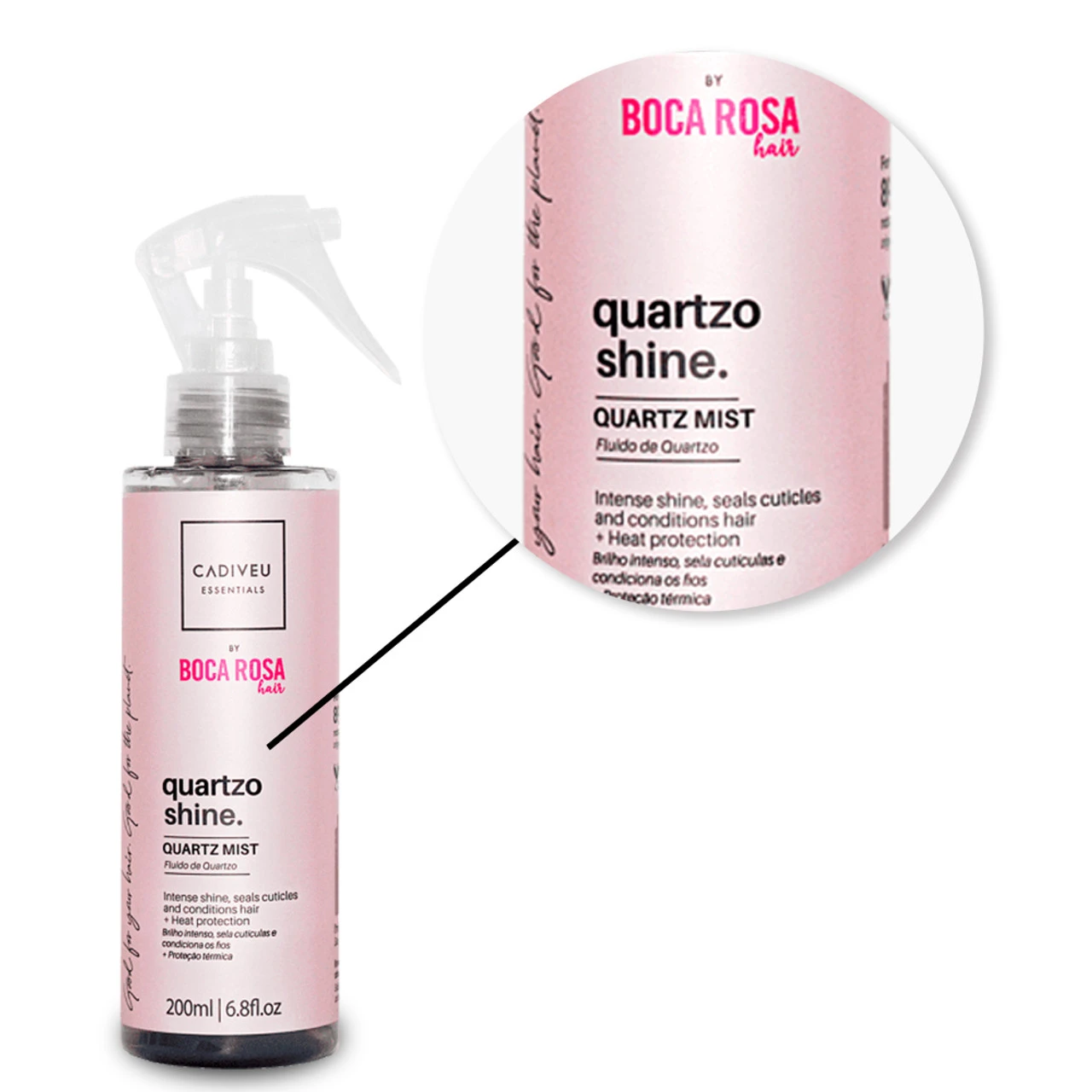 Cadiveu Boca Rosa Leave-in Fluid Conditioning Quartz Spray 215ml/7.27 Fl.oz - Image 3