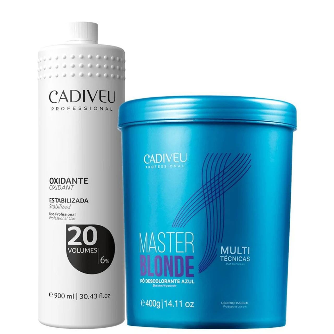 Cadiveu Kit Master Blond Multi Blue Bleaching Powder + Ox 20
