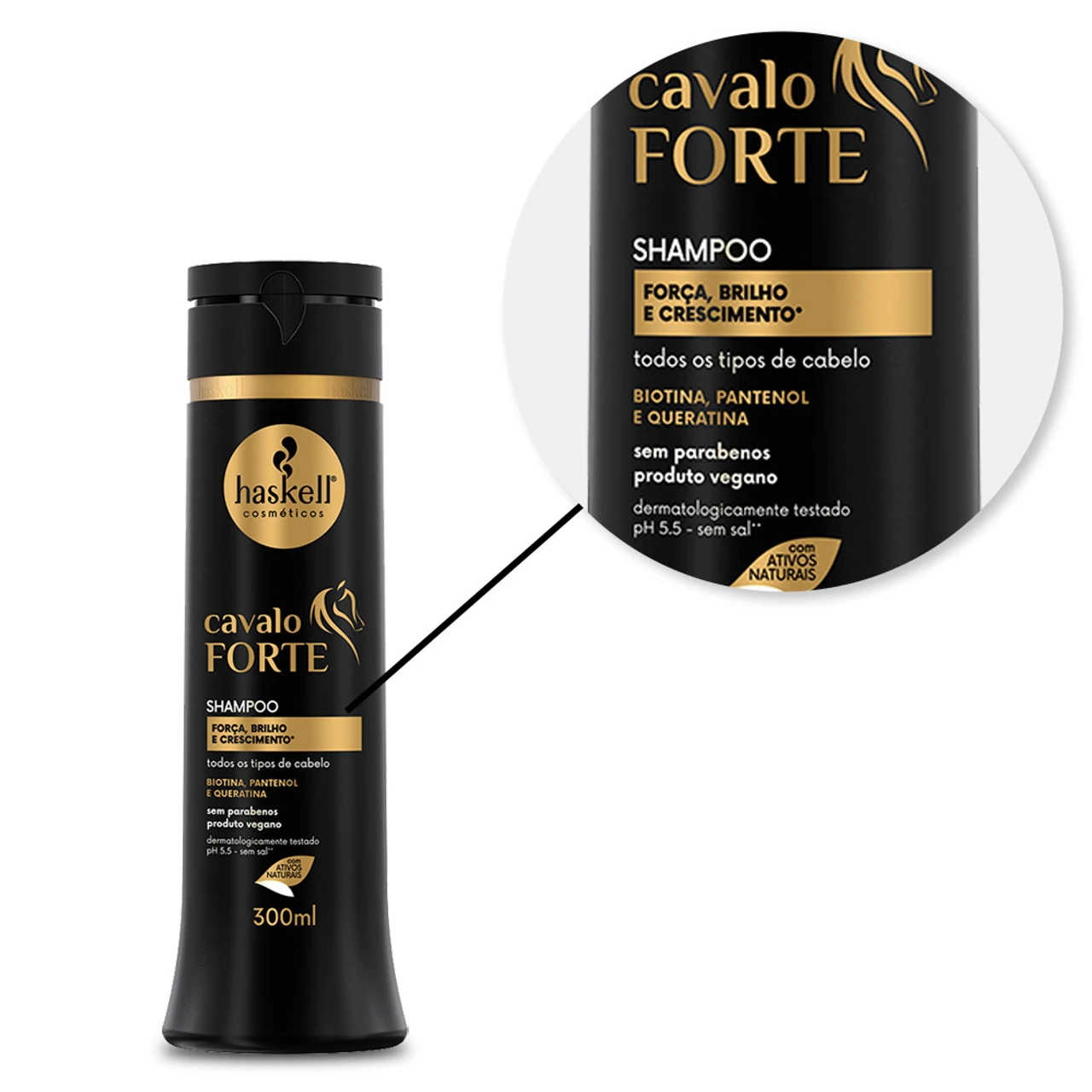 Haskell Strong Horse Shampoo Strength And Shine 300ml/10.14 Fl.oz - Image 2