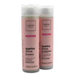 Kit Cadiveu Quartzo Shine Shampoo And Conditioner Home Care 2x250/2x8.5 Fl.oz