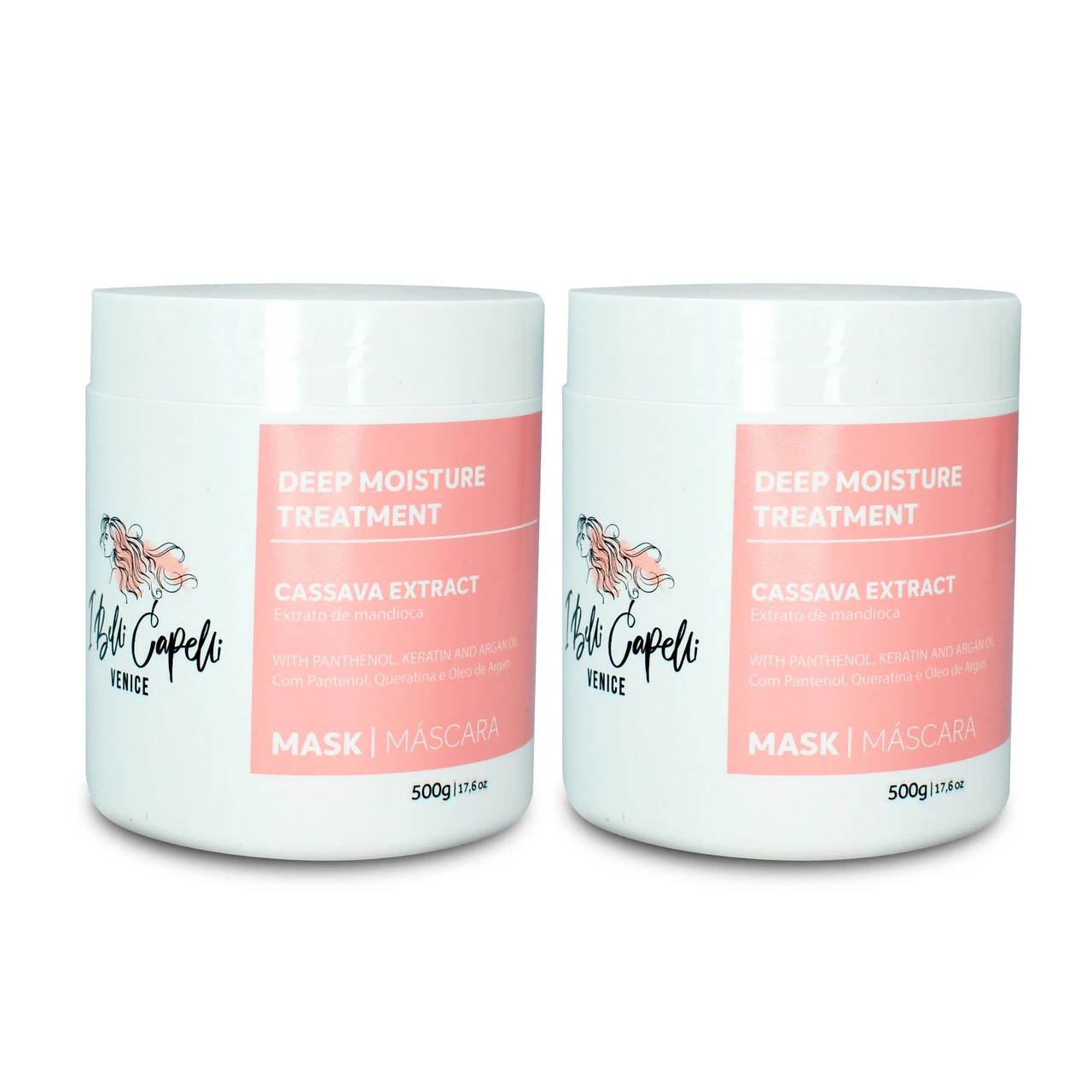 I Belli Capelli Venice Cassava Extract Mask With Panthenol Keratin And Argan Oil 2x500g/2x17.6 Oz