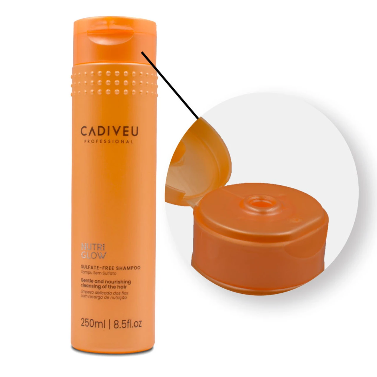 Cadiveu Nutri Glow Shampoo With Oil Elixir 250ml / 8.5 Fl.oz - Image 3