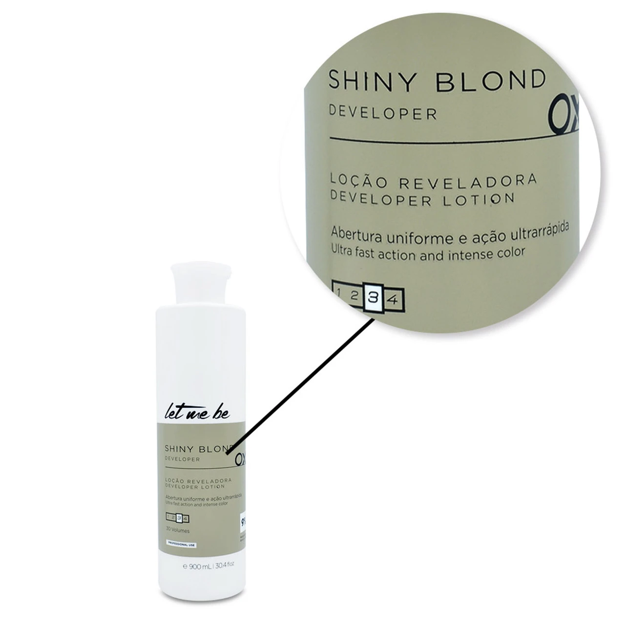 Let Me Be Loção Reveladora Shiny Blond Developer 30 Volumes 900ml/30.4fl.oz - Image 4