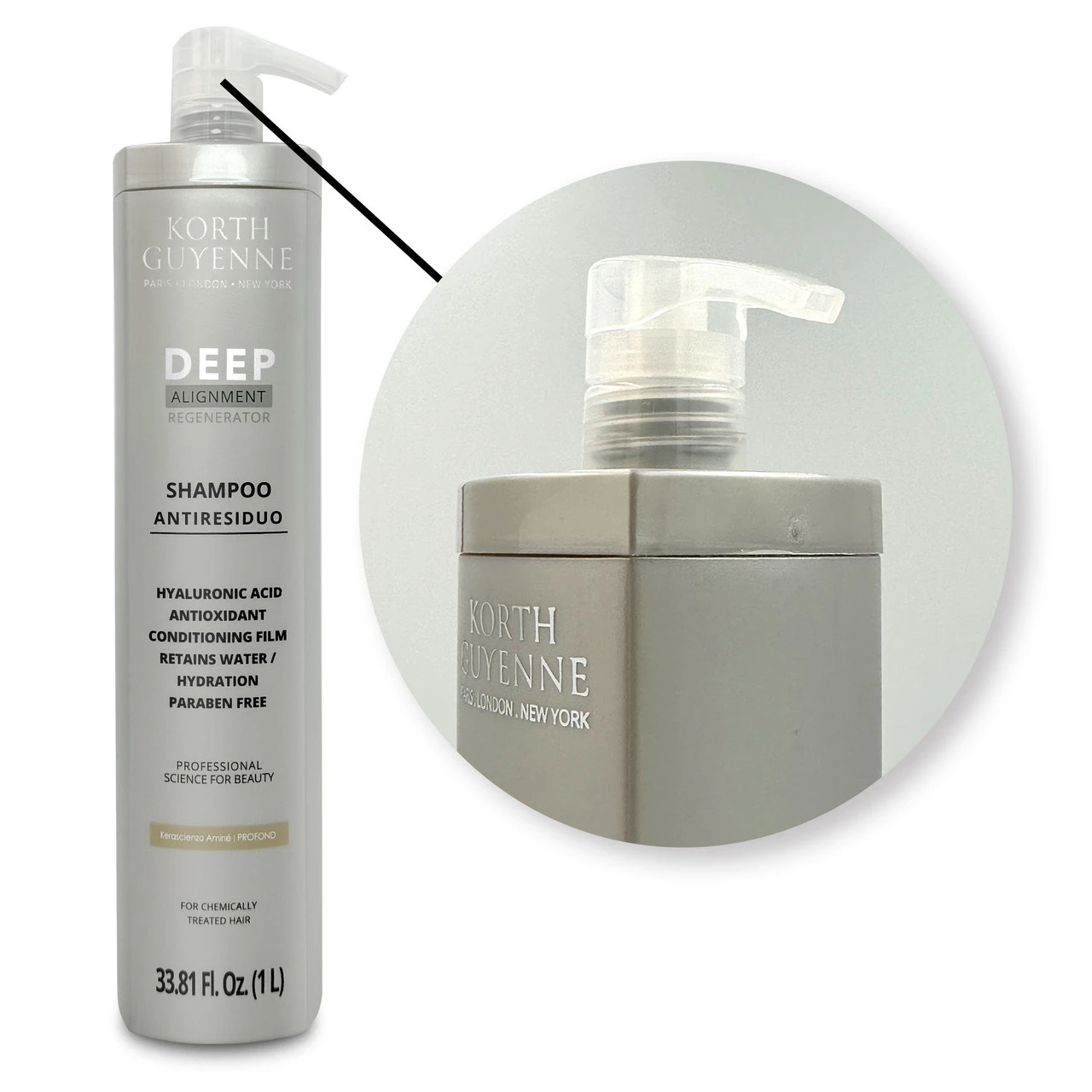 Korth Guyenne Deep Alignment Regenerating Shampoo Anti Residue Deep Cleansing 1L/33.8 Fl.oz - Image 3