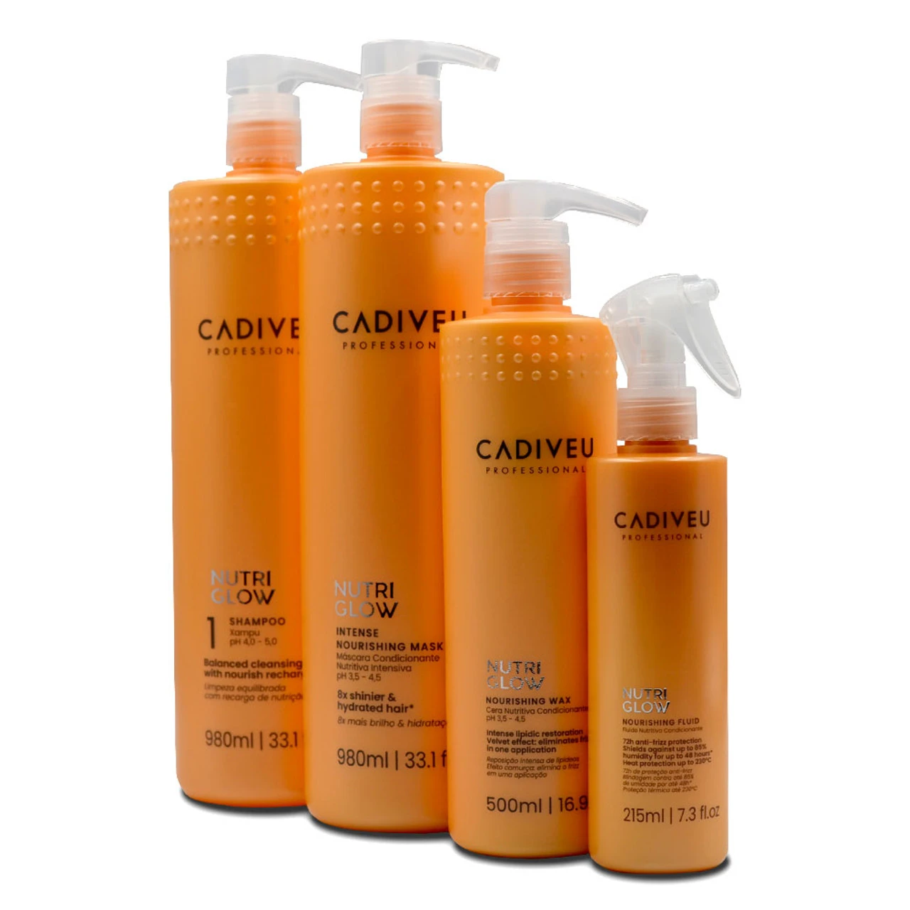 Cadiveu Kit Nutri Glow + Nourishing Wax And Fluid Leave-In