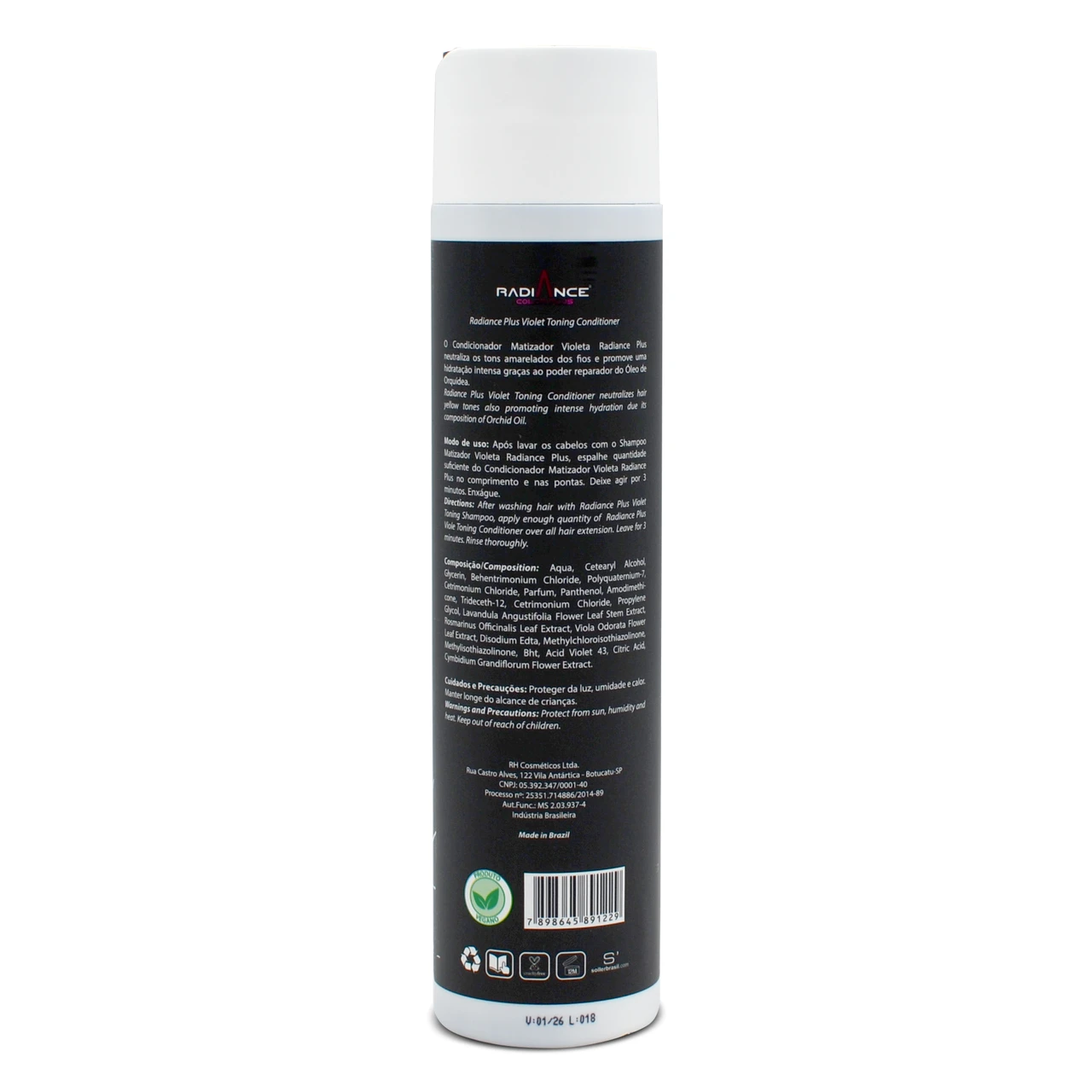 S'ollér Brasil Radiance Plus Violet Tinted Conditioner Post Discoloration 300g/10.5 Fl.oz - Image 2