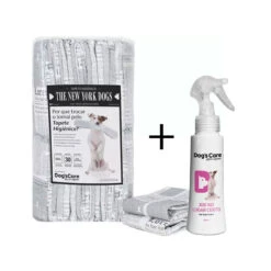 Dog's Care Kit The New York Dogs Toilet Mat 30un + Right Place Educator Spray
