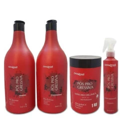 Kit Onixx Brasil Post Progressive Shampoo, Conditioner, Mask And Fluid Kit 4x1000ml/4x33.81 Fl.oz