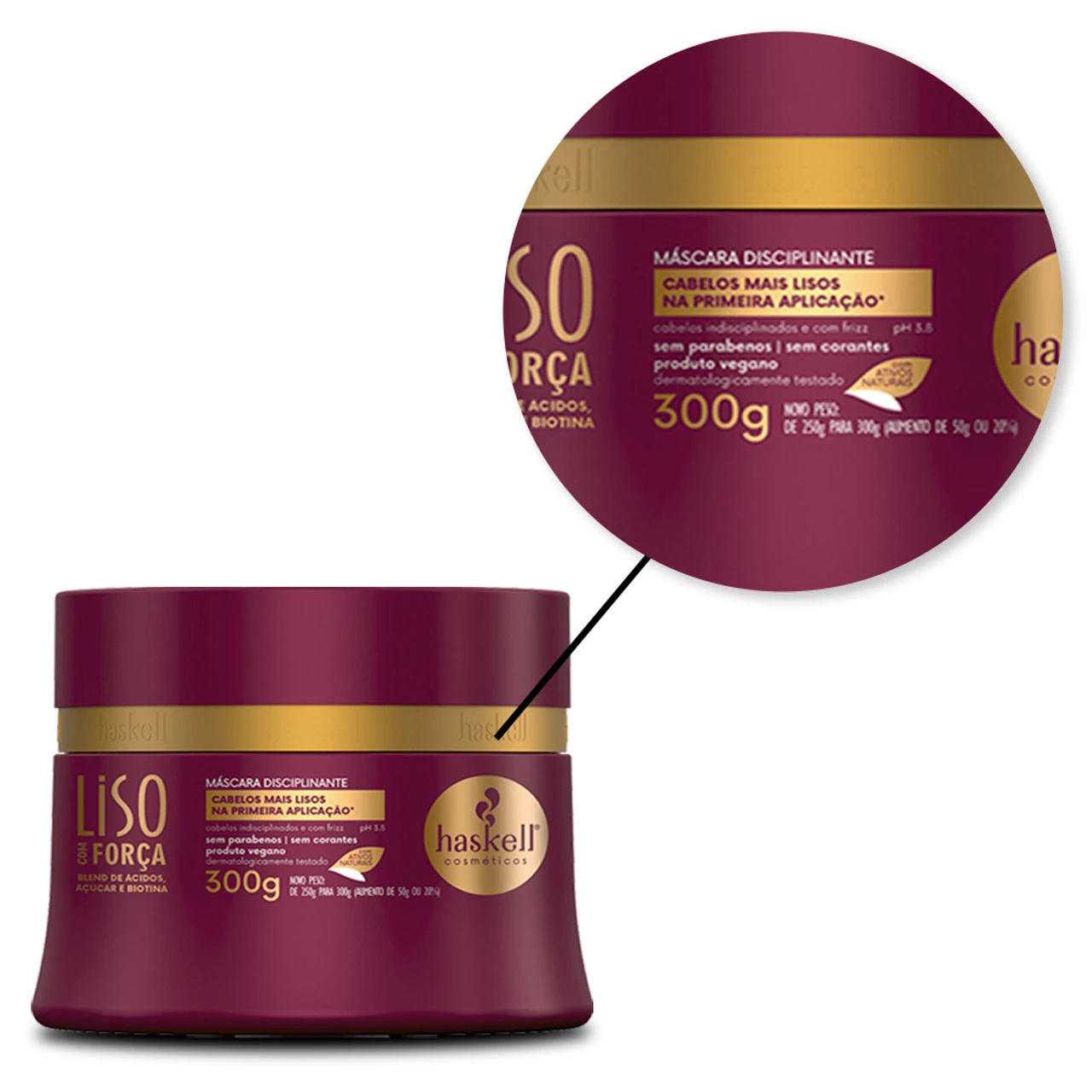 Haskell Moisturizing Straight With Strength Mask 300g/10.52 Oz - Image 2