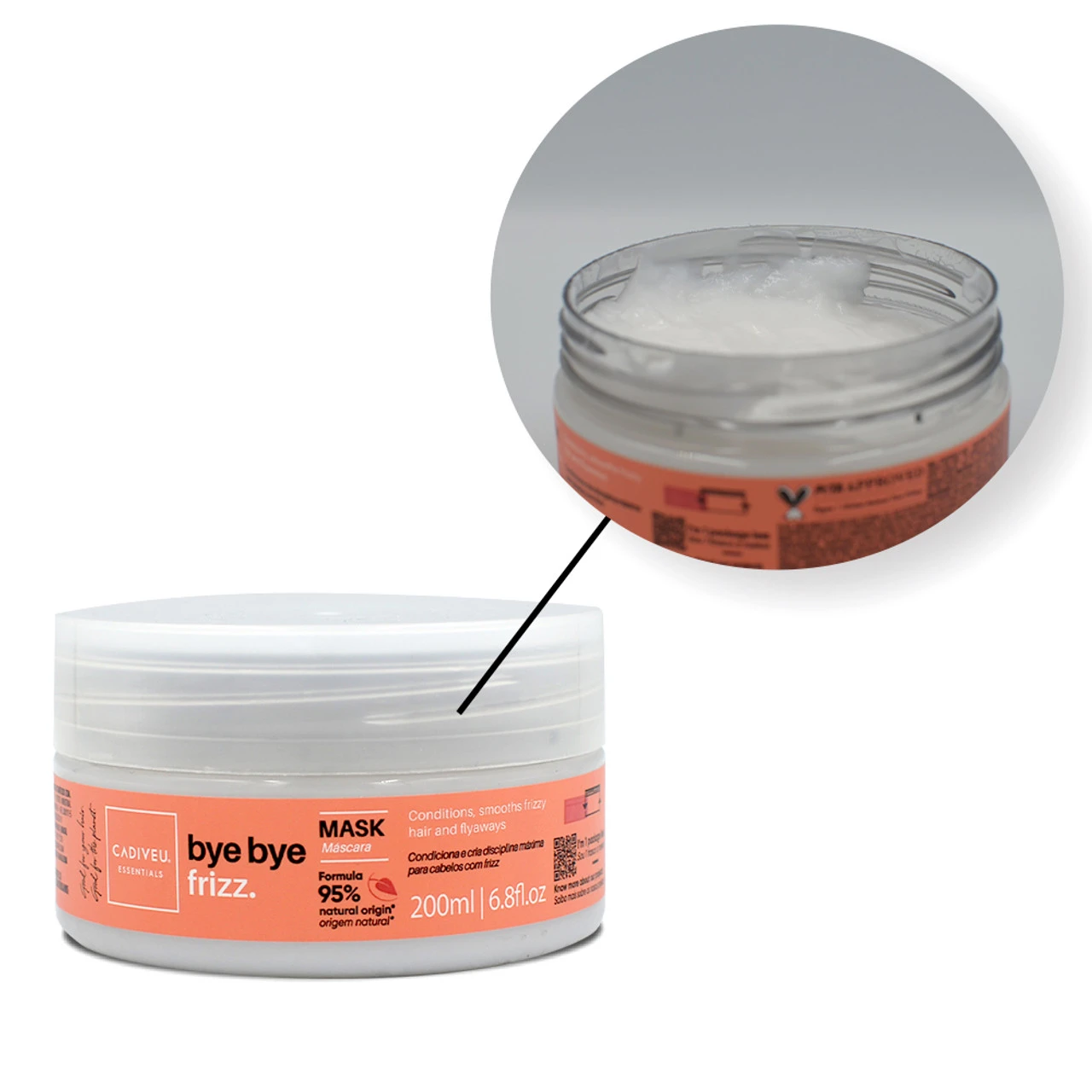 Cadiveu Bye Bye Frizz Mask - Maximum Discipline For Frizzy Hair 200ml/6.8 Fl.oz - Image 3