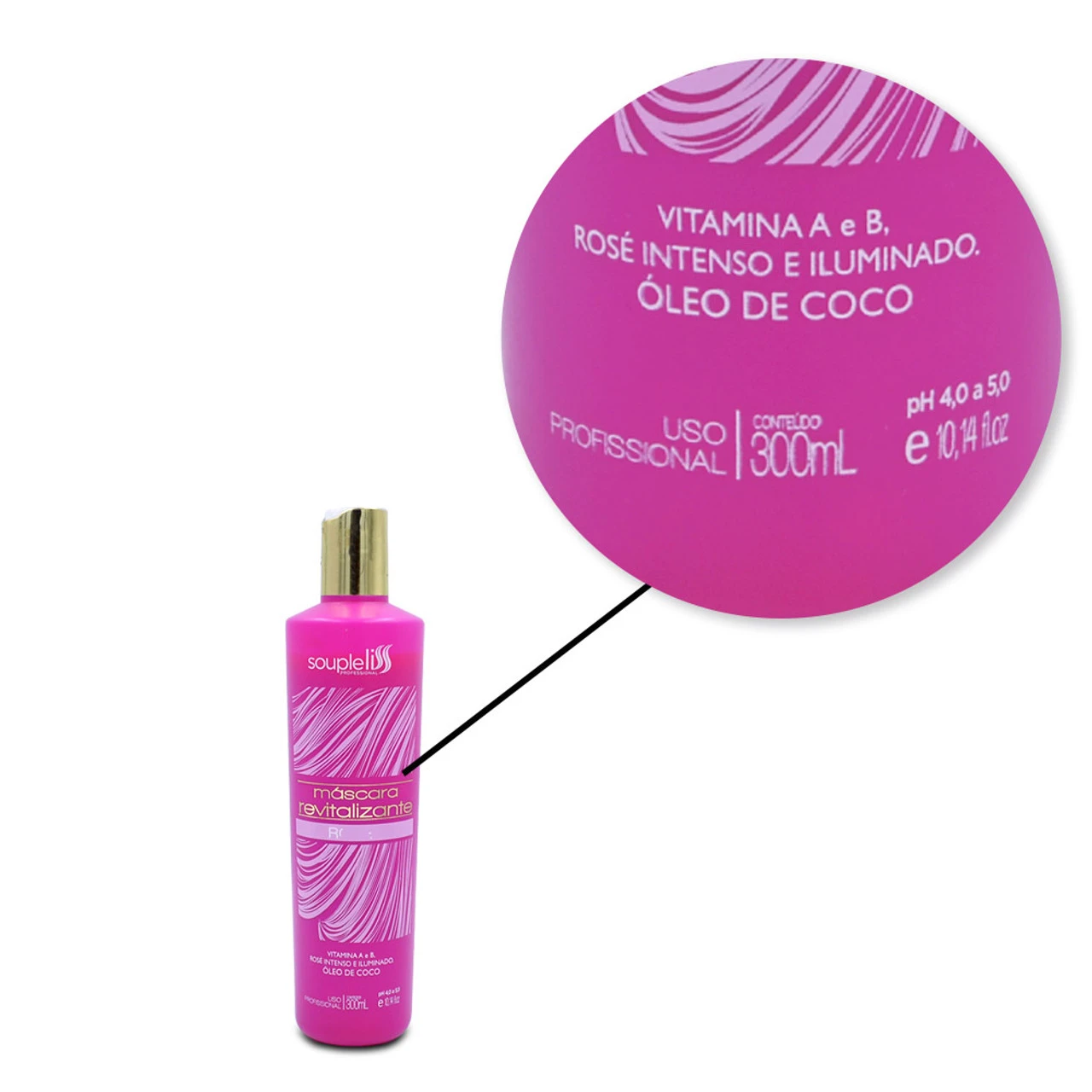 Soupleliss Revitalizing Mask Vitamin A And B Intense Rose And Illuminated Coconut Oil 300ml/10.14 Fl.oz - Image 4