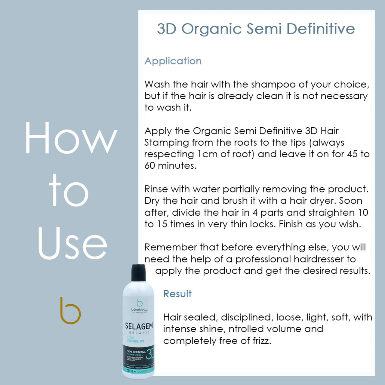 Borabella Professional Treatment Organic 3d Semi Definitive Seal 350ml/11.8 Fl.oz - Image 5