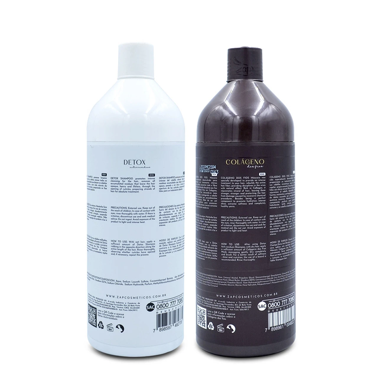 Zap Anti-residue Shampoo And Collagen Hair Mask 2x1L/33.8 Fl.oz - Image 3