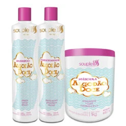 Kit Soupleliss Algodão Doce Cotton Candy Restoration And Hydration Complete For Salon