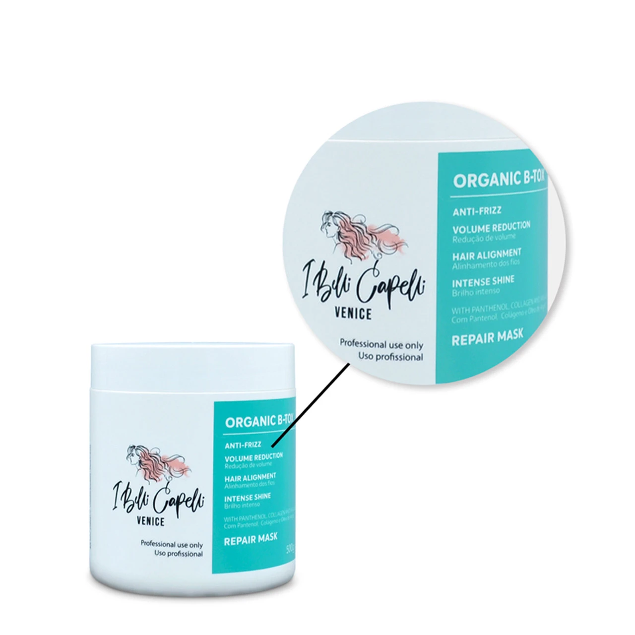 Kit I Belli Capelli Venice Organic Treatment B-Tox Repair Mask + Felps Professional Omega Zero Heat Seal - Image 4