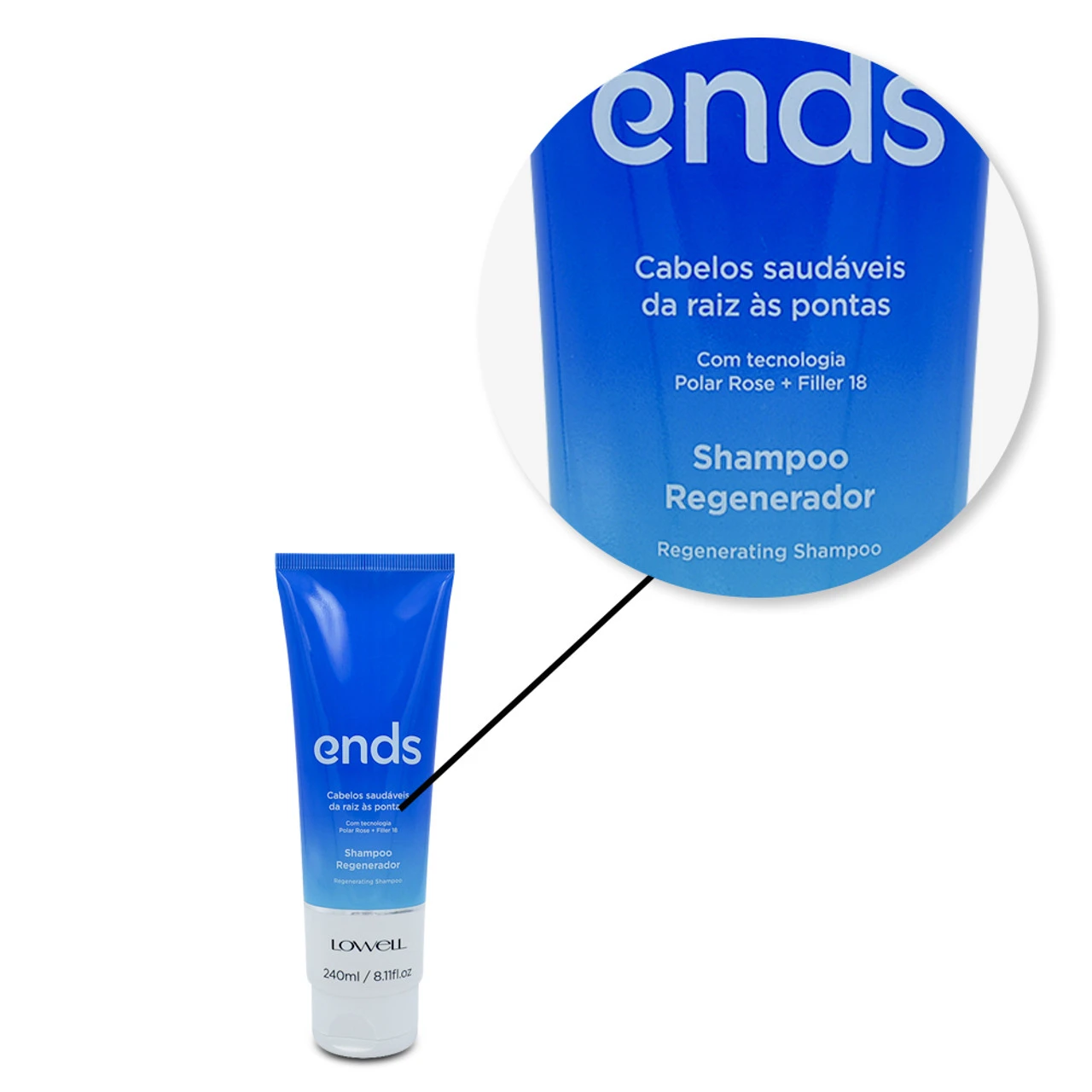 Lowell Ends Regenerating Shampoo Healthy Hair 240ml/8.11 Fl.oz. - Image 4