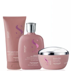 Kit Alfaparf Shampoo Conditoner Mask Semi Di Lino Moisture Dry Hair Nutritive Complete Hydration