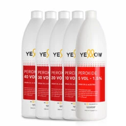 Kit Alfaparf Yellow Peroxide Salon Argan Oil Aloetrix Oxidantes Professional Use 5x1L/5x33.8fl.oz