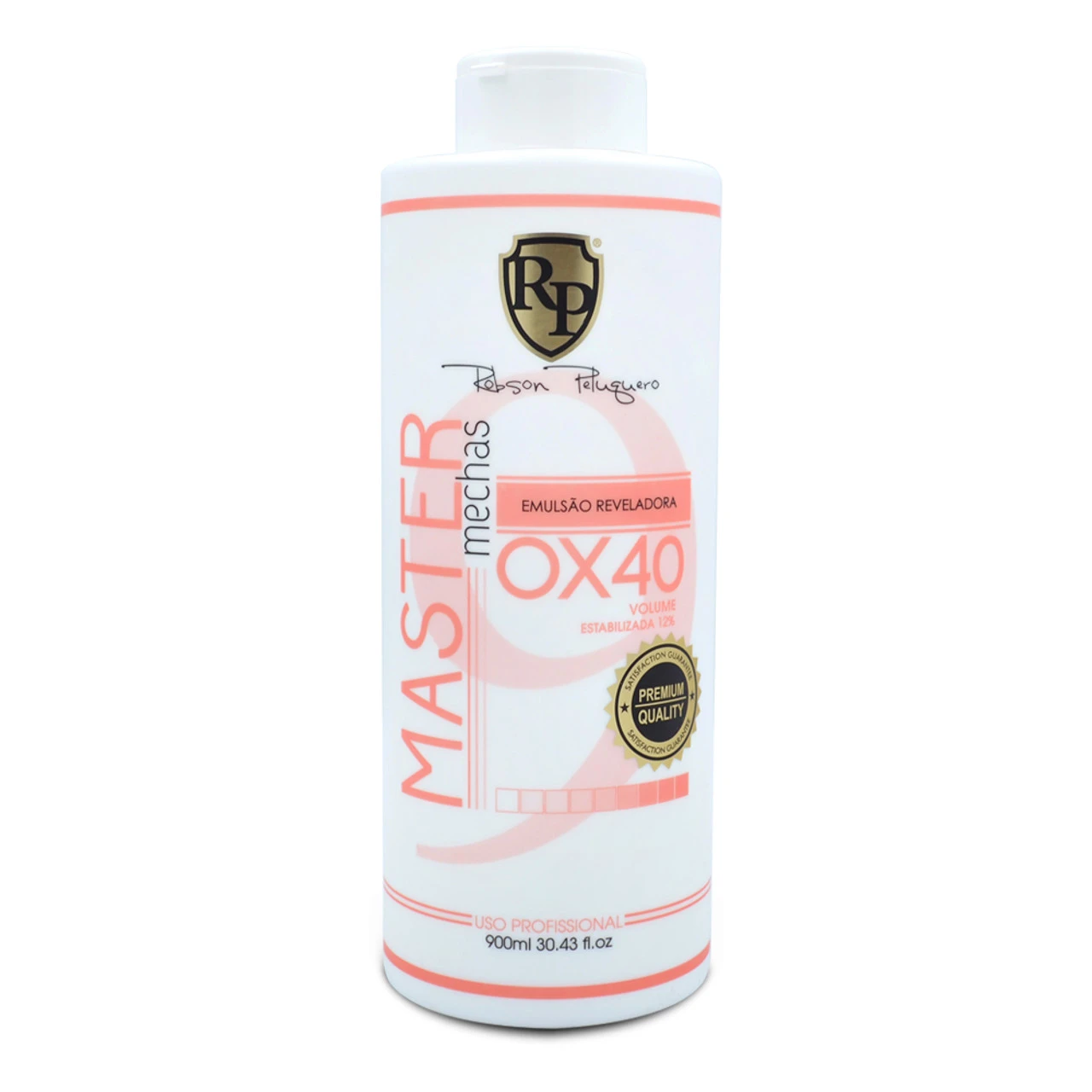 Robson Peluquero Master Mechas Emulsão Reveladora Ox 40 Volumes 900ml/30.4 Fl.oz