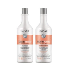 Inoar Cicatripontas Duo Kit Vegan Long Hair Hydration Shampoo + Conditioner 2x1L/2x33.8 Fl.oz