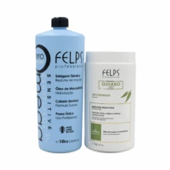 Kit Felps Professional Sealing Omega Zero Unique Formaldehyde And XBTX Okra Reducing Mask 2x2kg/2x35.2 Oz