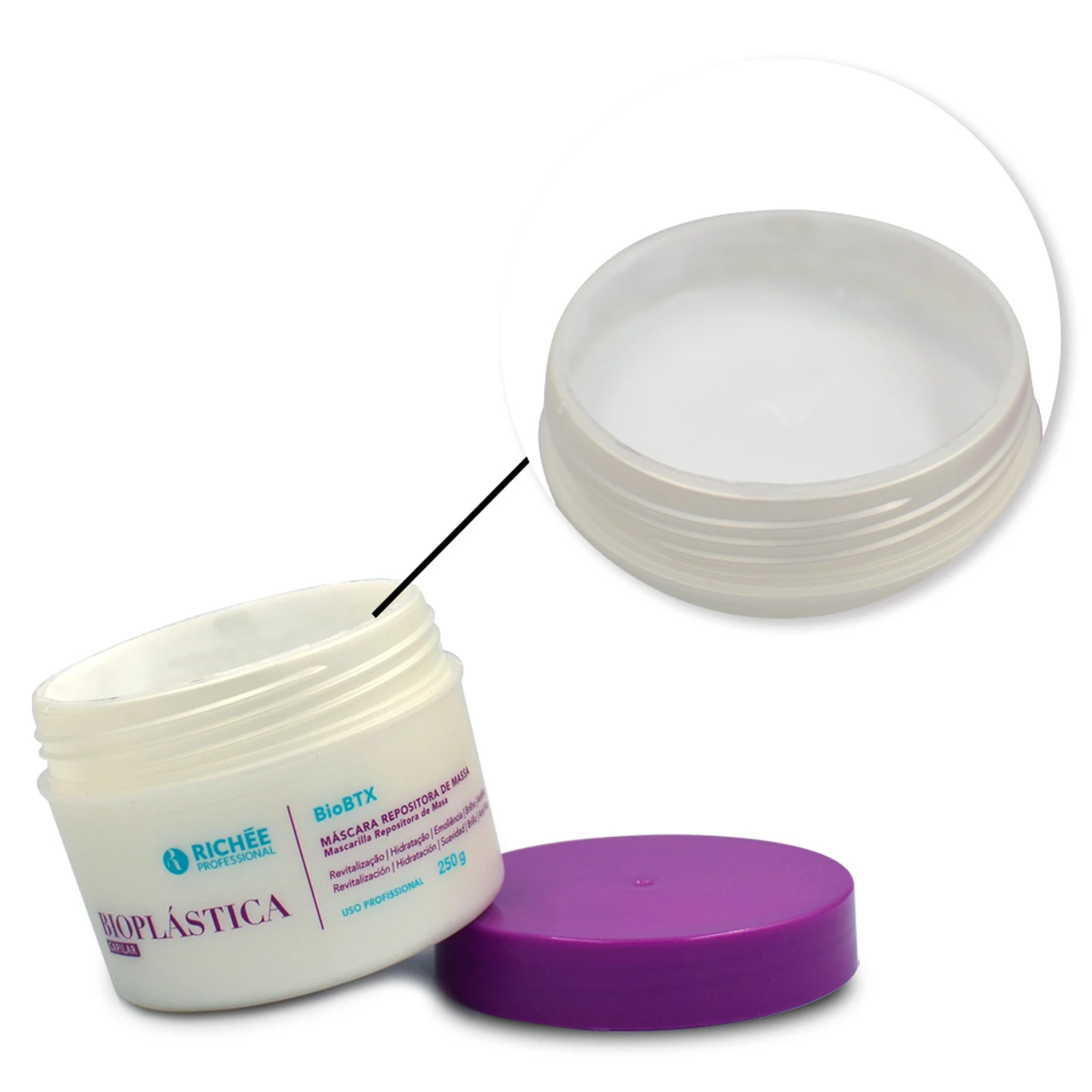 Richée Mass Replenisher Mask Bioplástica BioBTx Repositor Massa Hydration Hair Care 250g/8.81 Oz - Image 5
