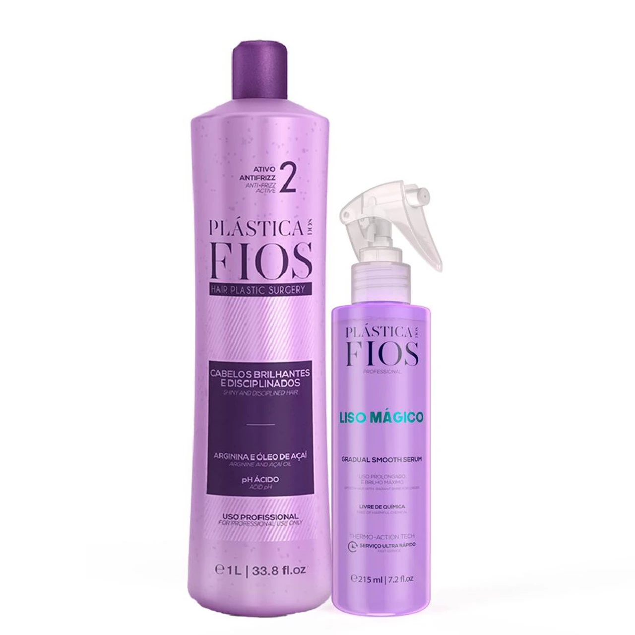 Kit Plastica Dos Fios Progressive Sealing Thermal Step 2 + Liso Mágico Smooth Magic Serum Hair Care