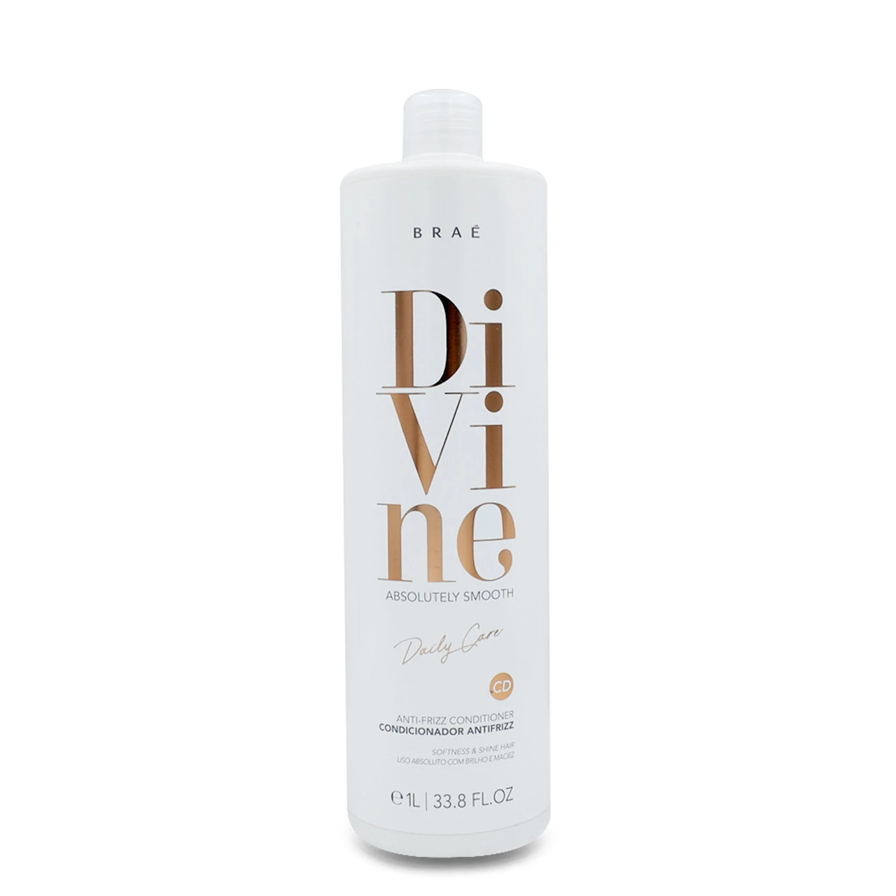 BraƩ Divine Absolutely Smooth Anti-Frizz Daily Care Shine And Smoothness Conditioner 1L/33.8 Fl.oz